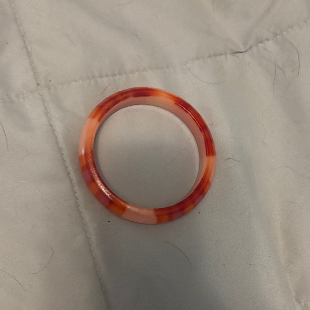 Pink and Orange Bangle Bracelet